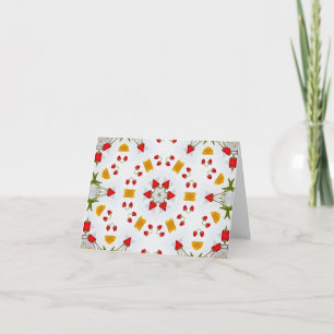 Blume des Atomkerns Vintag Karte