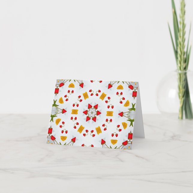 Blume des Atomkerns Vintag Karte (Vorderseite)