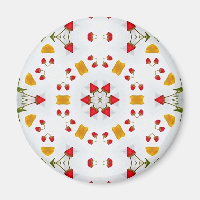 Blume des Atomkerns Vintag Magnet (Vorne)