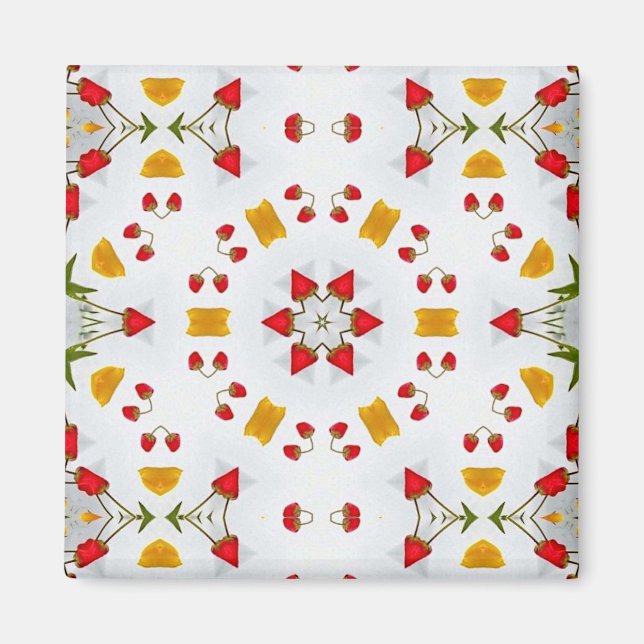 Blume des Atomkerns Vintag Magnet (Vorne)