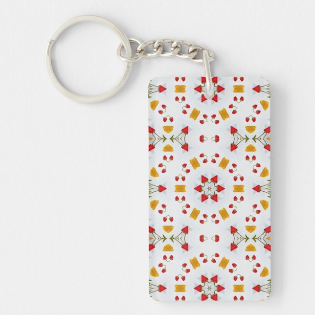 Blume des Atomkerns Vintag Schlüsselanhänger (Vorderseite)