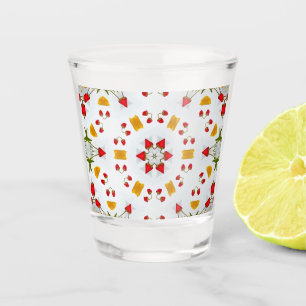 Blume des Atomkerns Vintag Schnapsglas