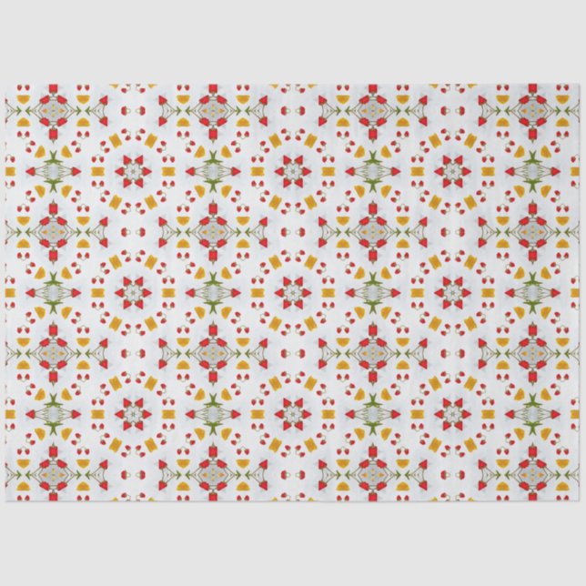 Blume des Atomkerns Vintag Seidenpapier (Vorderseite)