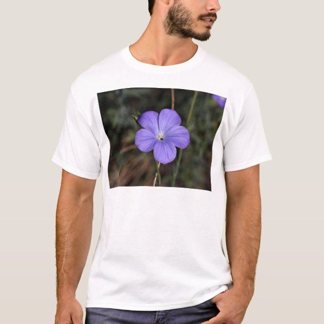 Blume des beständigen oder blauen Flachses T-Shirt (Vorderseite)