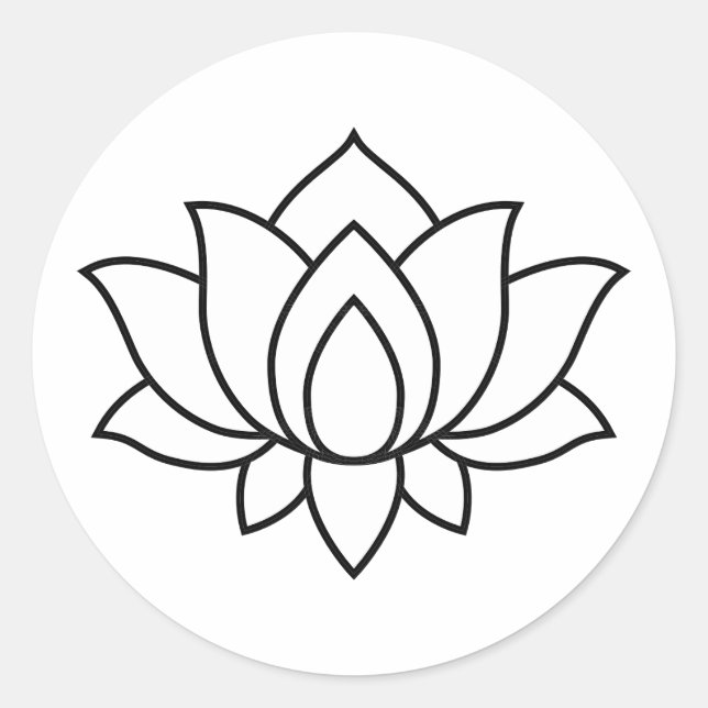 Blume des Bloomings Lotus Classic Round Sticke Runder Aufkleber (Vorderseite)