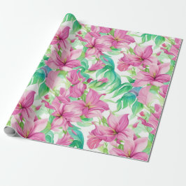 Blume des Blumenmusters Puakenikeni Geschenkpapier