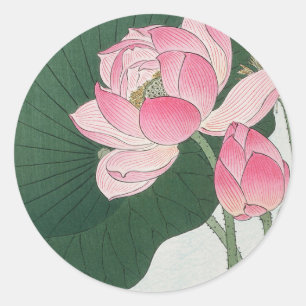 Blume des Blutes Lotus Runder Aufkleber