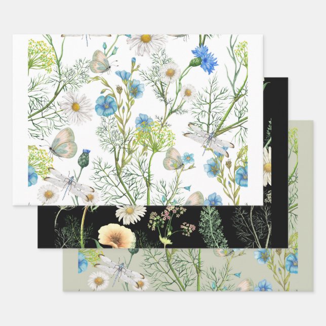 Blume des Botanischen Gartens Geschenkpapier Set (Set)