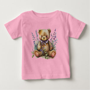 Blume des Brawn Teddy Bear Lavender Baby T-shirt