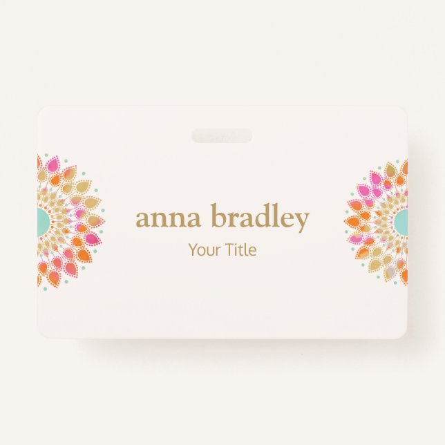 Blume des farbenfrohen Blütenlotus Ausweis (Vorderseite)