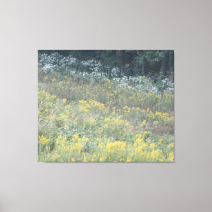 Blume des Felds auf 3 Panels Leinwanddruck