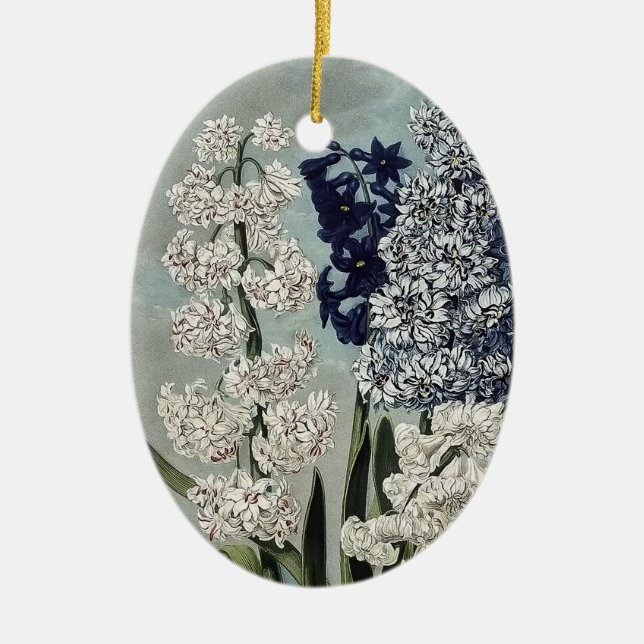 Blume des Flora-Hyakinths-Tempels Keramik Ornament (Vorne)