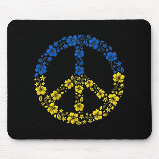 Blume des Friedens in der Ukraine Mousepad (Vorne)