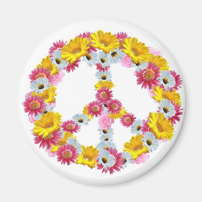 Blume des Friedens Magnet (Vorne)