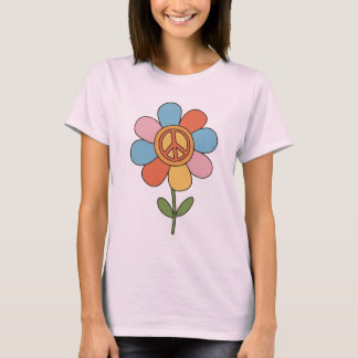 Blume des Friedenszeichens T-Shirt