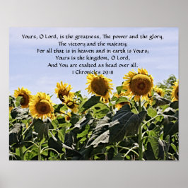 Blume des Glaubens 1Chroniken 29:11 Art Poster