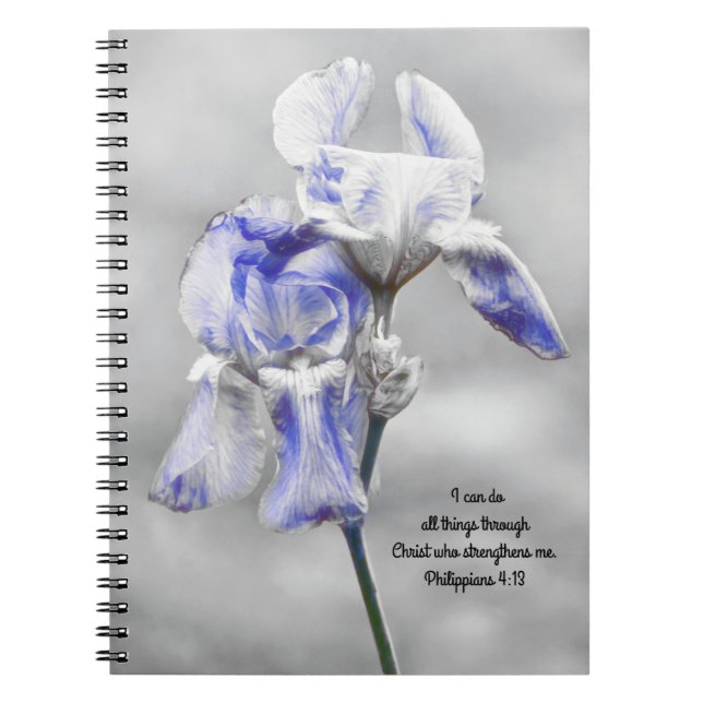 Blume des Glaubens Iris Strength Prayer-Notebook Notizblock (Vorderseite)
