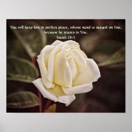Blume des Glaubens Isaiah 26:3 Art-Poster Poster