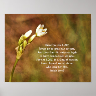 Blume des Glaubens Isaiah 30:8 Art Poster