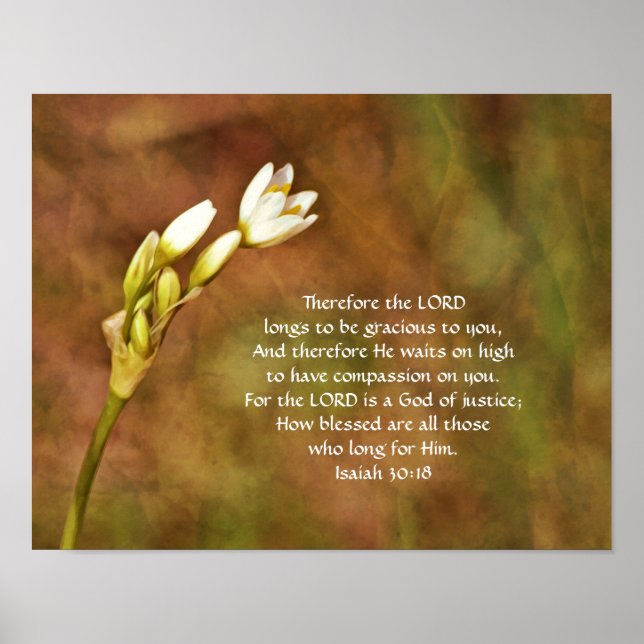 Blume des Glaubens Isaiah 30:8 Art Poster (Vorne)