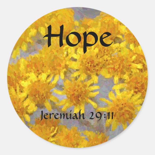 Blume des Glaubens Jeremiah Hope Wildblume Sticker (Vorderseite)