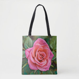 Blume des Glaubens Künstlerische Rosa-Rose-Tasche