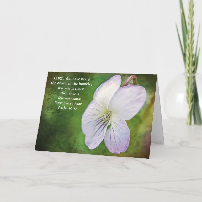 Blume des Glaubens Micah 7:7 Note Card Karte (Vorderseite)