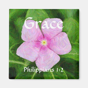 Blume des Glaubens Philippianer 1:2 Periwinkle Mag Magnet