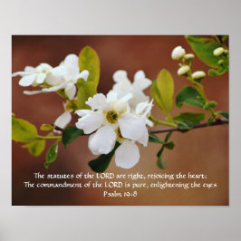 Blume des Glaubens Psalm 19:8 Art Poster