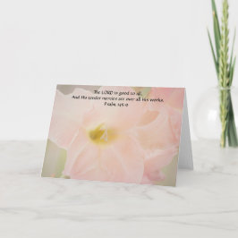 Blume des Glaubens Soft Pink Blume Scripture Karte