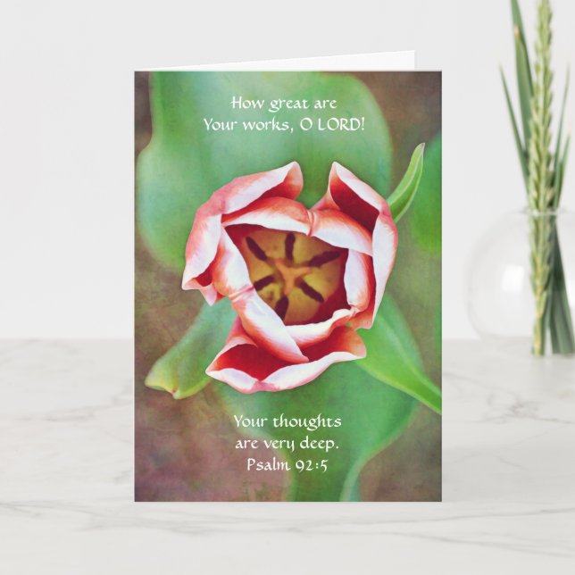 Blume des Glaubens Tulip Psalm Note Card Karte (Vorderseite)