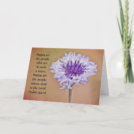 Blume des Glaubenssachelors Button-Psalm-Karte Karte