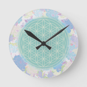 Blume des grünen Lebens, Runde Wanduhr