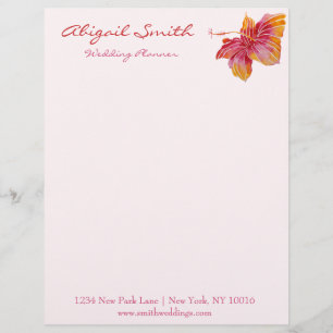 Blume des hawaiianischen Hibiskus Personalisiert L Briefbogen