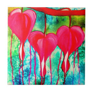 Blume des Herzens bluten Fliese