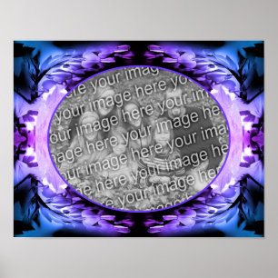 Blume des Herzens Bluten Rahmen Ihr eigenes Foto h Poster