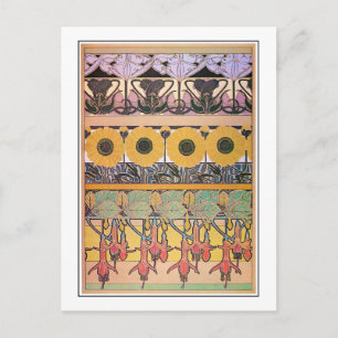 Blume des Jugendstils, Mucha Postkarte