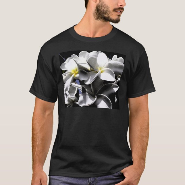 Blume des künstlerischen Plumeria T-Shirt (Vorderseite)