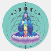 Blume des Leben chakra goddess v2 Aufklebers