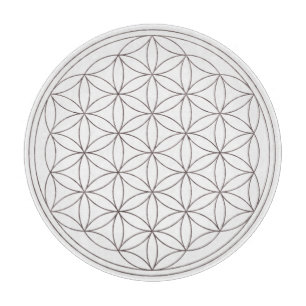 Blume des Leben-Kristallgitters (V-Rauch) Schneidebrett