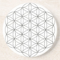 Blume des Leben-Sandstein-Untersetzer