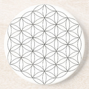 Blume des Leben-Sandstein-Untersetzer Getränkeuntersetzer