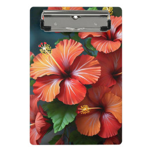 Blume des lebendigen Roten Hibiskus-76894 Mini Klemmbrett
