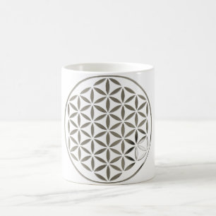 Blume des Lebens 1 - Silberne Briefmarke Tasse