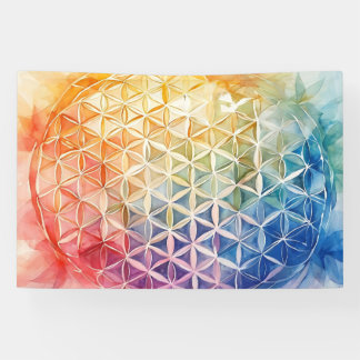 Blume des Lebens - Aquarellmalerei Banner