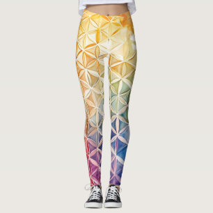 Blume des Lebens - Aquarellmalerei Leggings