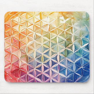 Blume des Lebens - Aquarellmalerei Mousepad