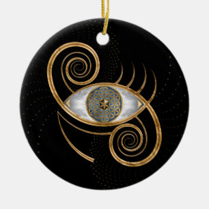 Blume des Lebens - Augenschwindel Keramik Ornament