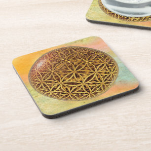 Blume des Lebens / Blume des Lebens - Ballgitter G Getränkeuntersetzer