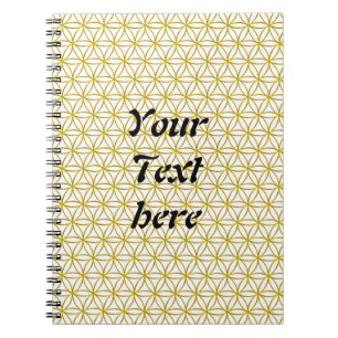 Blume des Lebens / Blume des Lebens - goldenes Mus Notizblock